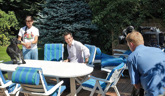 Filming for Channel 5 News
Marjorie, Digby, and Jonathan Samuels filming a piece for Channel 5 News
Keywords: Marjorie Digby cocker spaniel Jonathan Samuels Channel 5 news TV news filming