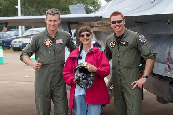 ..... probably my last chance to be flanked by two hunks!!
Keywords: Aeroplanes Air tattoo Flight Marjorie Military Planes