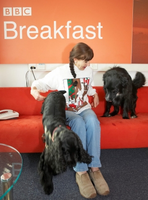 I've 'ad enuff - I'm off
Woody off on the hunt for food as he can't wait for his live TV moment on the BBC World Service Cooking For Dogs segment
Ključne besede: Barney BBC TV studios BBC World Service Border Collie Cocker spaniel Collies Cooking For Dogs Dog Dogs Marjorie Recipes Spaniels Woody