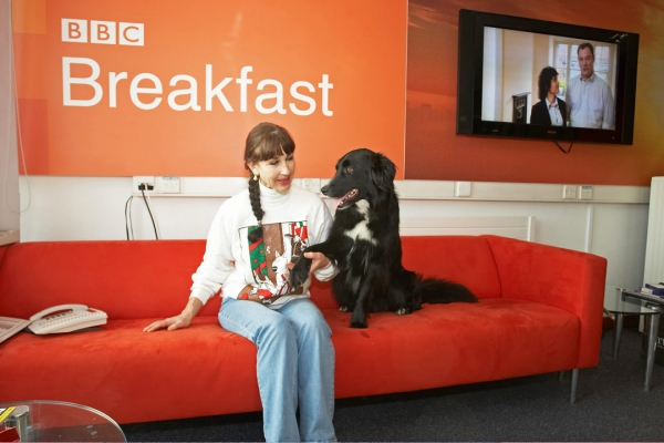 Guess it's just you and me, Barney
With Woody gone awol Barney and I commune trying to remain calm before our appearance on the BBC World Service in the Cooking for Dogs segment
Keywords: Barney BBC TV studios BBC World Service Border Collie Collies Cooking For Dogs Dog Dogs Marjorie Recipes