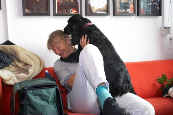 C'mon, gissus a kiss
Woody getting excited before his big moment in front of the cameras for the BBC World Service Cooking for Dogs live segment
Anahtar kelimeler: BBC TV studios BBC World Service Cathy Cocker spaniel Cooking for Dogs Recipes Spaniels Woody