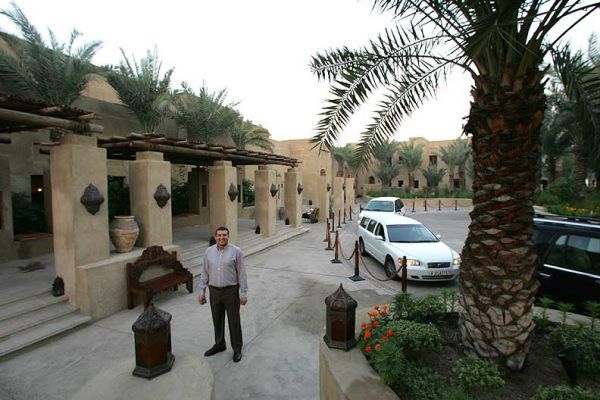 Bab Al Shams Desert Resort - Dubai
On the morning of our departure, the front desk manager called Marjorie outside to show her the rising sun.  [url=http://www.jumeirahbabalshams.com/]Bab Al Shams[/rl] means Gate of the Sun, and we could see why the hotel got its name.
الكلمات الإستدلالية(لتسهيل البحث): Bab Al Shams sun desert Dubai gate of the sun