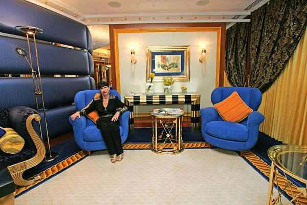 Our Suite in the Burj al Arab
This is another part of our living room in our two-floor suite in the Burj al Arab Hotel -- the Tower of the Arabs.  Lots of gold and rich colours.
Keywords: Marjorie Burj al Arab gold suite living room Dubai
