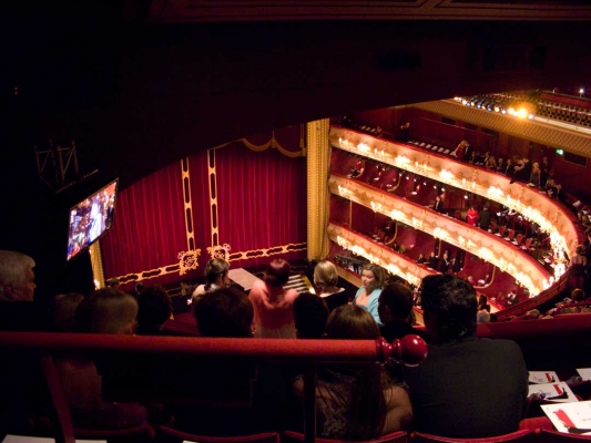 Our Seats in the Last Row of the Royal Opera House
Waiting for the 2008 BAFTA Film Awards to get started.
Keywords: BAFTA Covent Garden Film Awards Royal Opera House