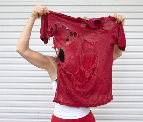 Marjorie's New Polo Shirt
We had a young Polish lady --- Agnes --- help us on the farm.  She left one of Marjorie's Polo shirts to soak overnight --- but apparently soaked it in acid.  She came to us from a recruitment agency, [url=http://www.cmltd.co.uk/]Claire Meade Ltd[/url].  They described her as "house proud."  We didn't pay their fee.
Keywords: Agnes Polo shirt Marjorie acid Claire Meade Ltd. employment agency hole holes laundry housekeeper