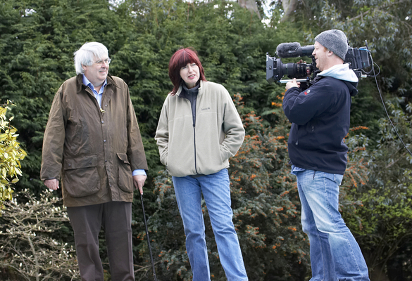 And now for the piece to camera
Craig and Janet Street-Porter performing for the camera for Gordon Ramsey's F-word during the filming of an episode covering the raising of kobe beef - and swimming pigs
Keywords: Chef Craig F-Word Gordon Ramsey Janet Street-Porter TV
