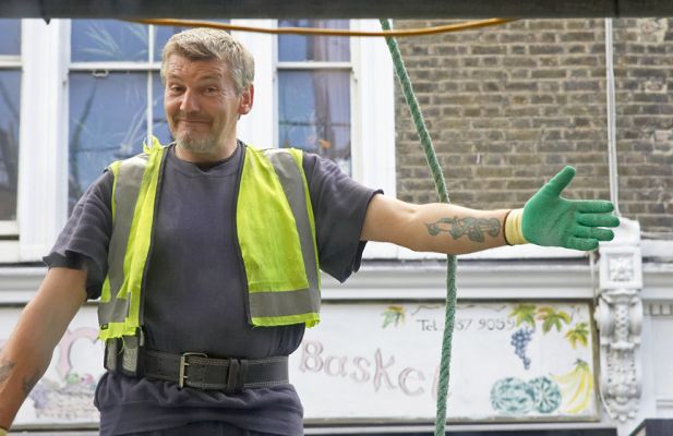 Everyone wants to be a star
This guy was helping take down some scaffolding outside the pub window and wanted to get in on the act!

