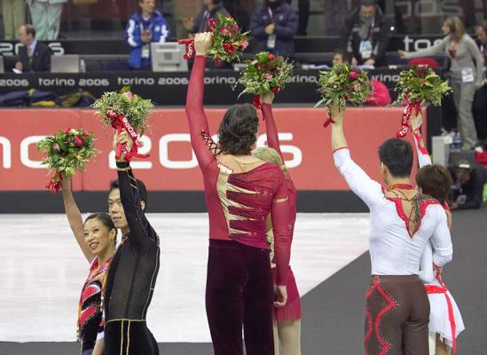 Pair Figure Skating - Medal Award Ceremony
At the Palavela, Torino Olympics, February 13 2006
Schlüsselwörter: Palavela pair figure skating Torino Olympics medal ceremony