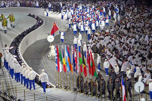 Entrance of the Chinese Athletes -- 2006 Winter Olympics
Opening ceremony at the Stadio Olimpico, Torino, February 10 2006
Keywords: Chinese athletes 2006 Winter Olympics opening ceremony Stadio Olimpico