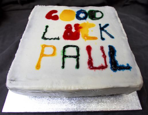 Funky
The Paul O'Grady Show wanted a doggie birthday cake without a picture which looked home made.  We obliged.
Słowa kluczowe: Doggie birthday cake