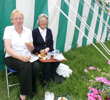 Ladies Outside the Women's Institute Tent
Bouncers at the door?
Palabras clave: Women's Institute Three Counties Show ladies bouncers