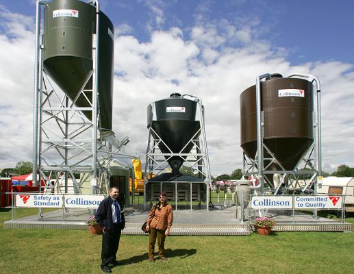Collinson Silos, Featuring Adrian Parker and Marjorie
We're considering the purchase of a silo for the farm, to hold the grain for the cattle.  We stopped by the [url=http://www.collinson.co.uk]Collinson[/url] booth at the Royal Show to look at silos, during the five minutes of blue sky. 
Schlüsselwörter: Adrian Parker Marjorie Collinson silos grain storage Royal Show blue sky
