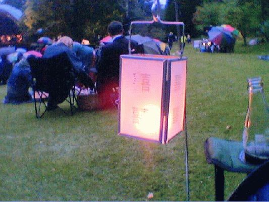 ESO Concert - Eastnor Castle
Marjorie and I enjoyed the outdoor ESO concert at Eastnor Castle.  Our favorite part was buying this lantern.  We managed to get it home, and only recently broke it.
Keywords: ESO Eastnor Castle