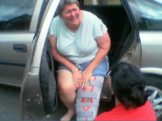 Shauna with the broken knee
Our excursion to the Bull Ring with Shauna and her broken knee.  Gave us a chance to zip around with a wheelchair.
