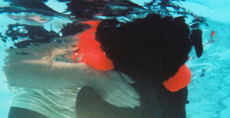 Underwater Photograph of Max
Marjorie supporting Max, the black Labrador, in the water.  This is an underwater shot, looking up towards Max's head (upper right of the photograph --- and completely out of the water).  As is shown, Max is supported in the water by his canine life jacket, and by Marjorie.
Palabras clave: Max black Labrador canine life jacket dog life jacket canine hydrotherapy dog swimming Lucies Farm