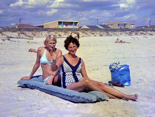 Cathy and Mother on the Beach
Keywords: Cathy Marjorie Mother Australia beach