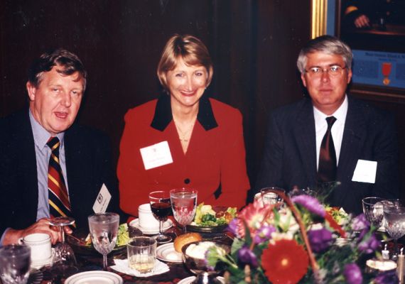 John Bushby, Cathy Bushby, and Me
At a Republican fund-raising dinner in Washington, D.C.  A chance to wear name tags and have our photograph taken (very, very briefly) with Dan Quayle, the former Vice President of the United States.
Słowa kluczowe: John Bushby Cathy Bushby Craig Republican fund raiser Washington D.C.