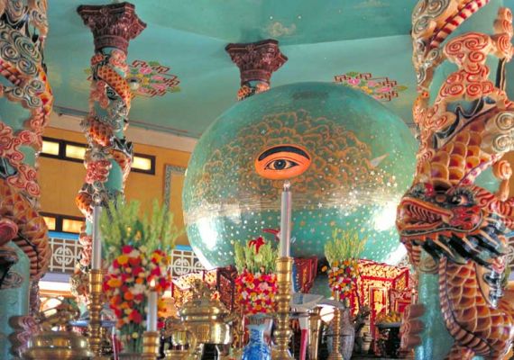 Cao Dai Temple Eye - Tay Ninh, Viet Nam
"There are eyes throughout the massive temple that stare down, unblinkingly. The eye symbolizes God as He appeared in the first vision establishing the Cao Dai faith in 1926."
Keywords: Cao Dai Tempe eye Tay Ninh Viet Nam Vietnam