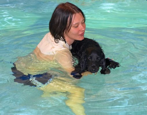 Frankie Having A Swim
Frankie is a cocker spaniel, and this is his first swimming session.
Keywords: Frankie Elzbieta swimming dog cocker spaniel canine hydrotherapy Ritz Canine