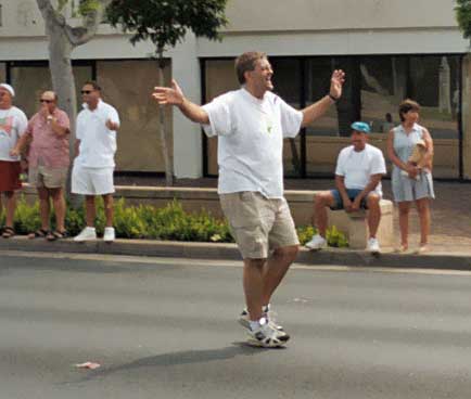 Steve Patch in the Parade, Kalakaua Avenue
