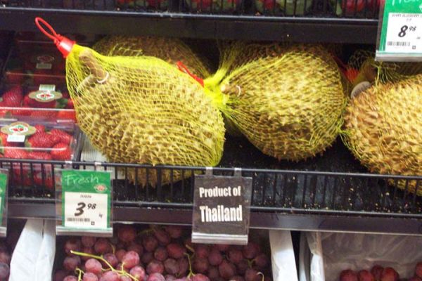 Durian Fruit
Cheaper than buying this in the UK trouble is it smells & tastes the same.
