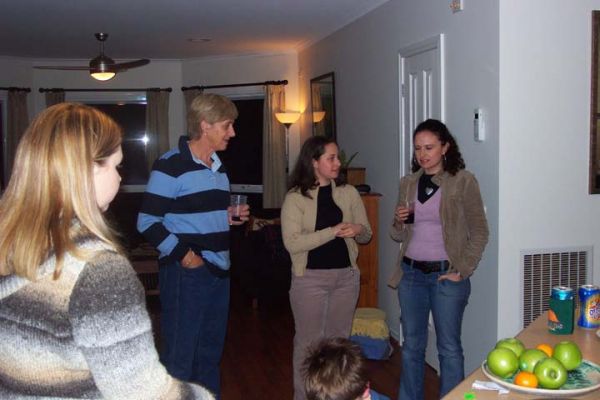 Chase & Brett's party July 2 2005
Jan (Brett's Mum) with Chase's friends at party to celebrate Chase's 30th birthday and Chase and Brett's housewarming. (July 2 2005)
