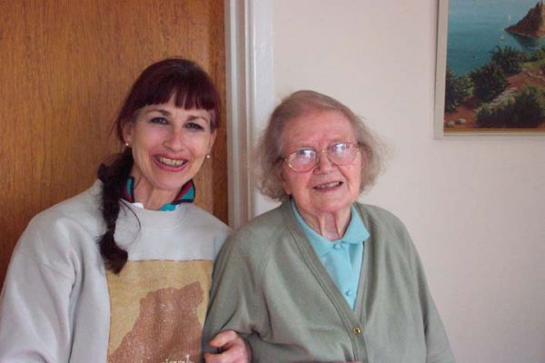 Auntie Jean with Marjorie
Marjorie and Auntie Jean at her house in April 2005

