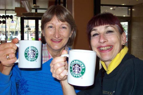 Enjoying Coffee April 2005
Marjorie and I enjoying a coffee in Starbucks Milton Keynes April 2005
